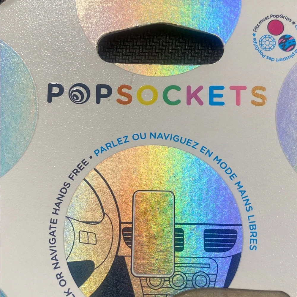 Cell phone PopSocket PopGrip and PopMount 2 - Blue Turtle Design and black mount